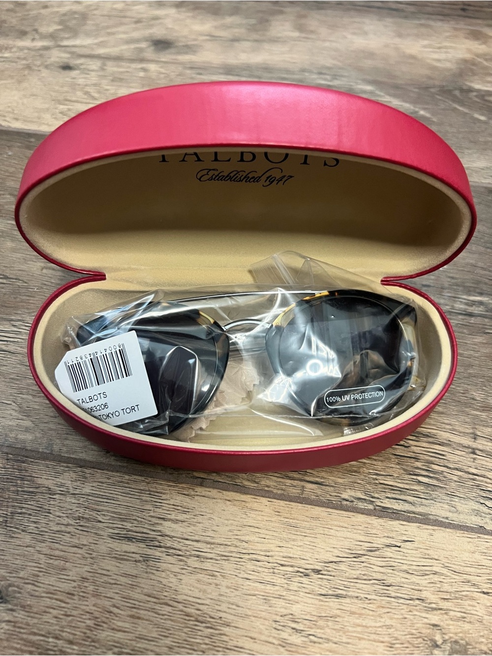 NWT Talbots Tokyo Tortoise Sunglasses with Pink Hard Case